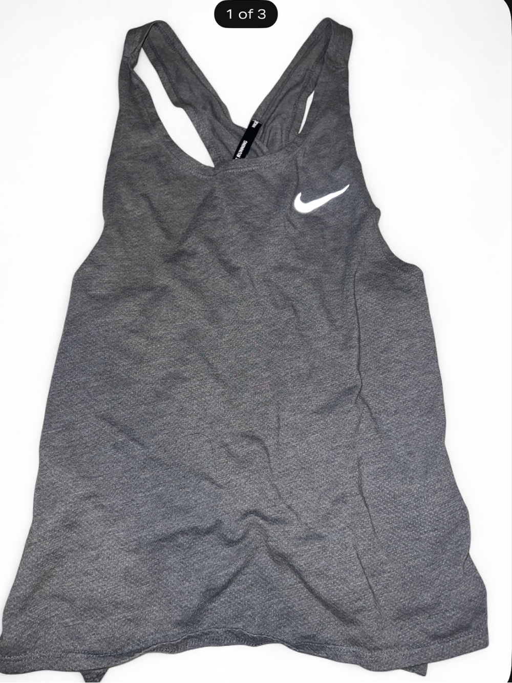 Nike Dri-Fit Grey Racerback Active Top with open/close back
